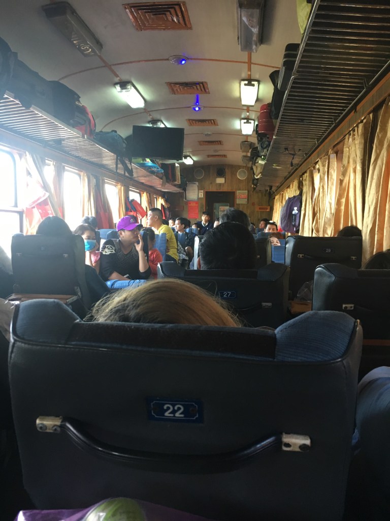 Soft seats with AC cart with Vietnam Railways