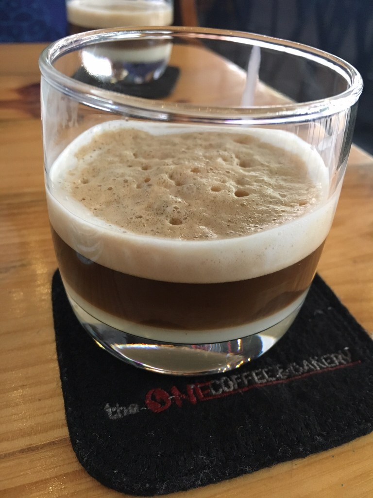 Iced coffee (with ice served on the side) @ The One