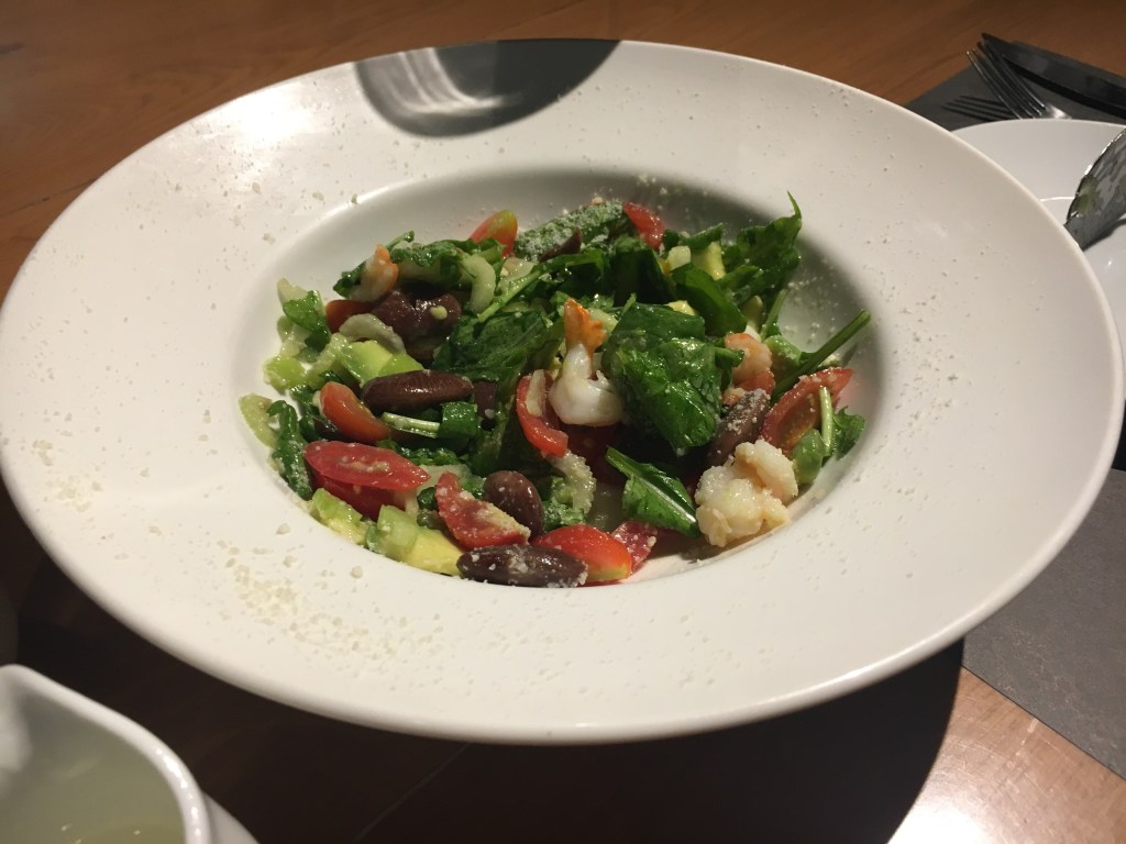 Shrimp, avocado and bean salad @ Pizza 4P's