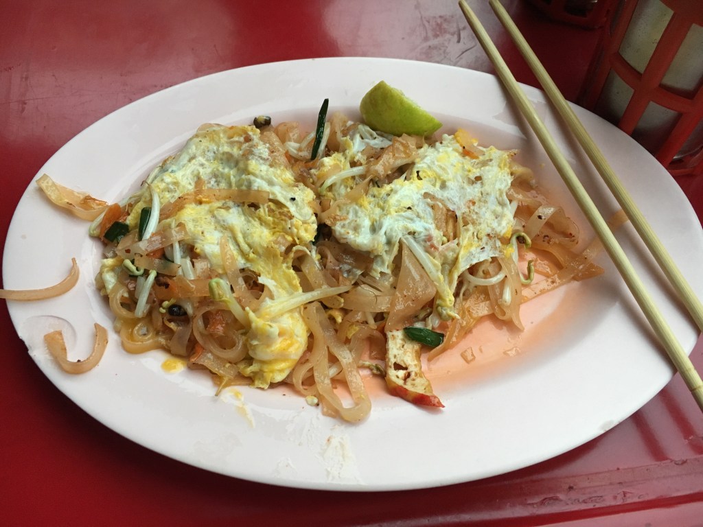 Pad Thai at a street stall in Chinatown 