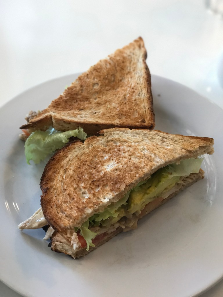 Roast chicken sandwich @ Smoothie Blues. Photo credit: Aaron.