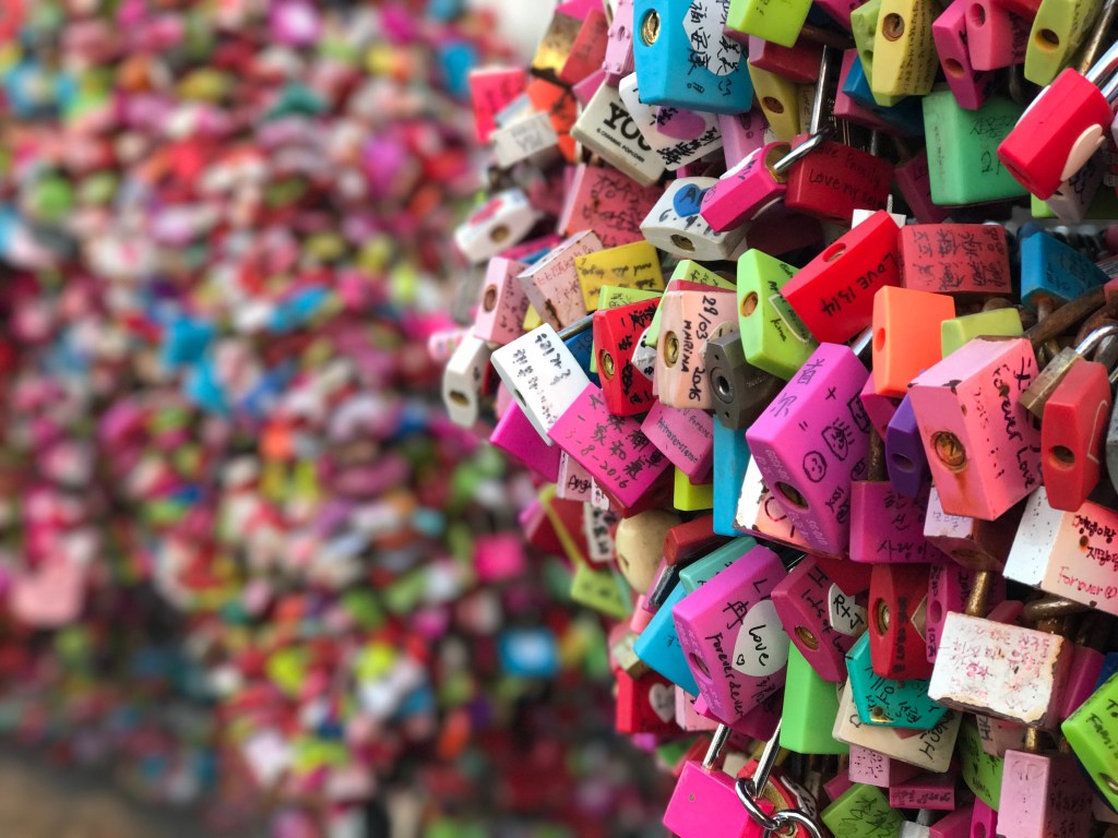 Love locks galore.