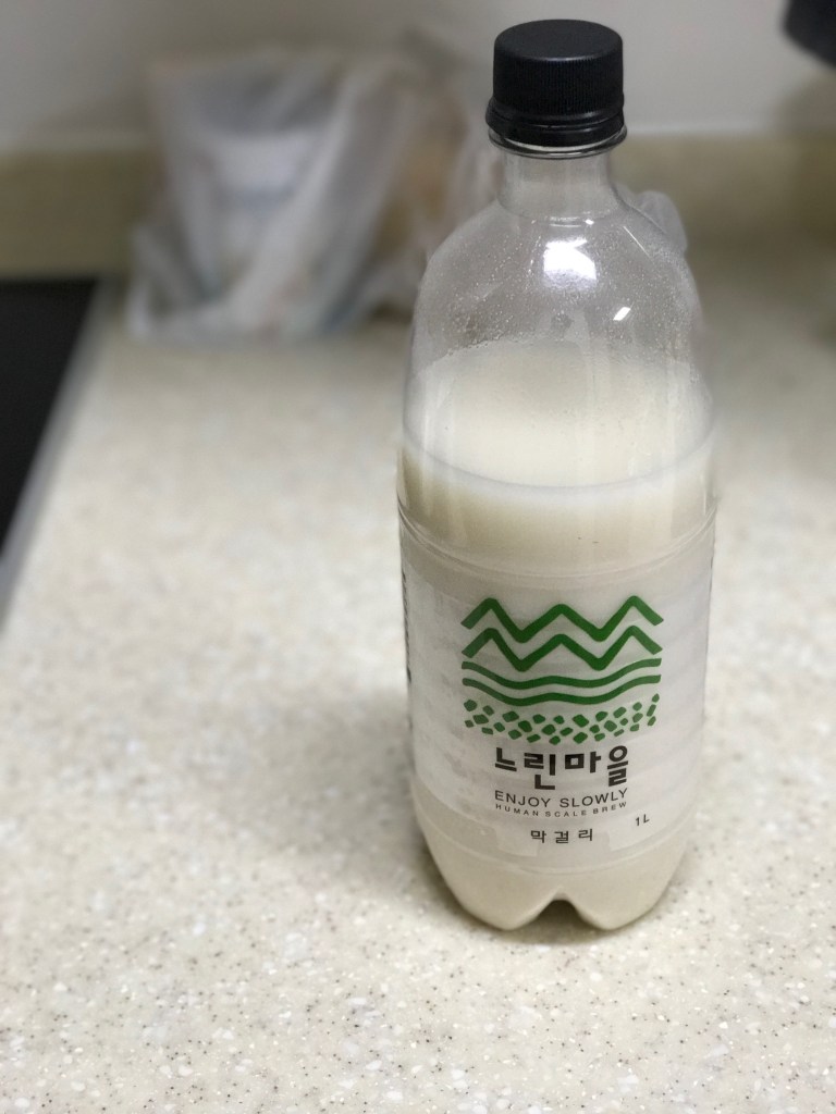 Makgeolli straight from the brewery! Aaron's new favourite. Photo credit: Aaron. 
