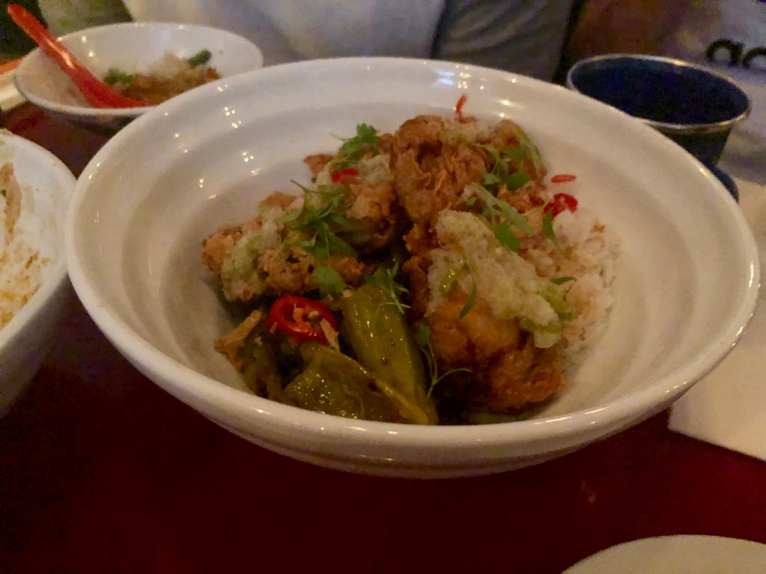 Fried chicken on rice @ Tuk Tuk Canteen.