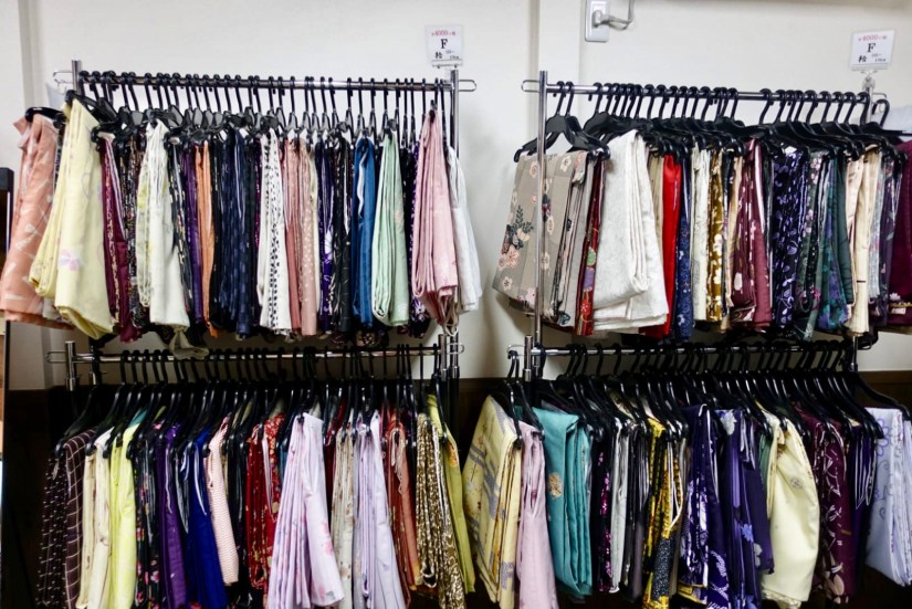 The many Kimonos to choose from!